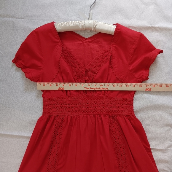 Boho Mexican dress with lace details, Size M - Picture 6 of 9